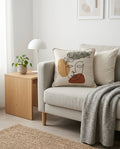 Embroidered Abstract Muse Cushion Cover